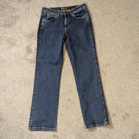 Wrangler AURA Short-Rise, Blue Denim Straight Leg Jeans; Size 10P - Picture 1 of 4